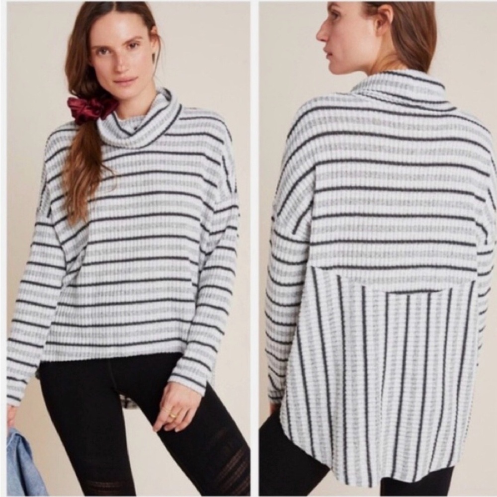 Anthropologie Striped Pippa Turtleneck, Size S